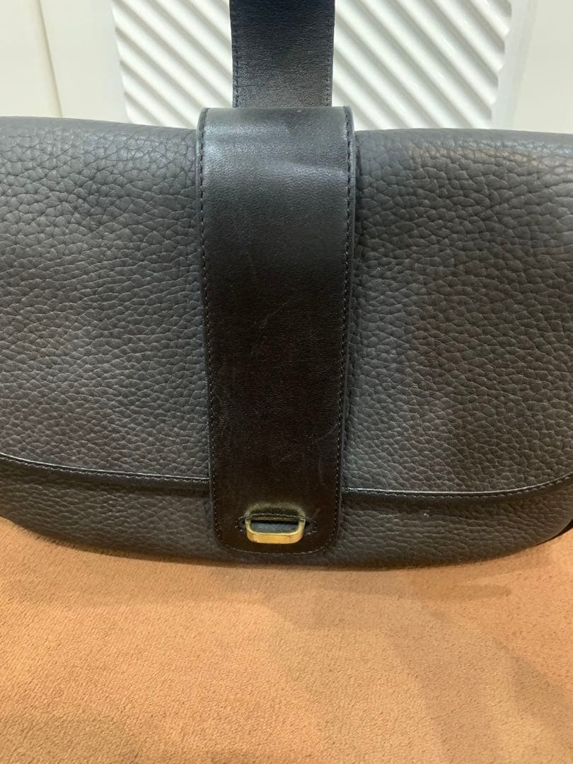Dooney & Bourke Black Leather Shoulder Bag Unisex 7.5×11.4×3.1in Used