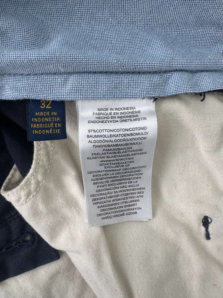 Polo Ralph Lauren Men’s Stretch Classic Fit Shorts 36 Navy Blue Twill 9″ 0120