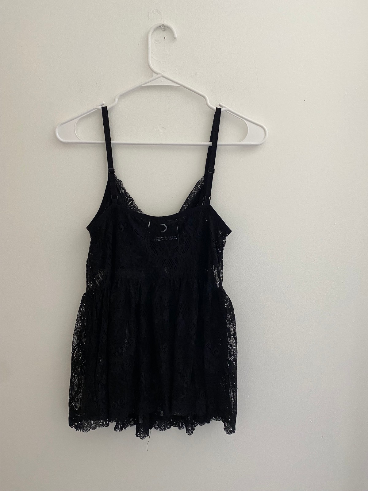 Killstar Carpe Noctem Black Sleeveless Semi Sheer Lace Top sz Medium