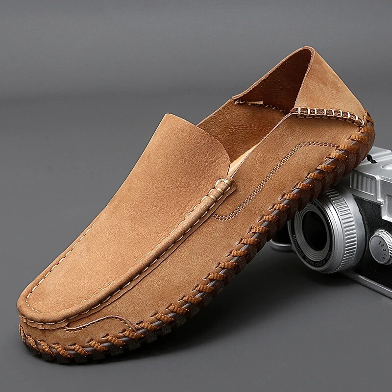 Handmade Men’s Casual Shoes Leather Loafers Moccasins Breathable Driving Shoes