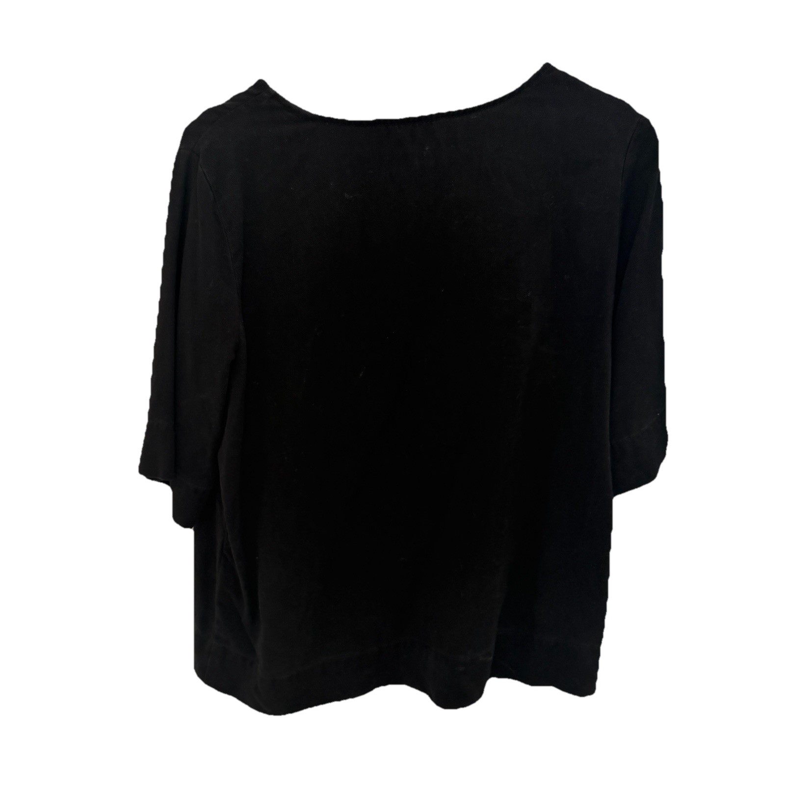 Everlane Black Tencel Lyocell Tee Blouse Womens Short Sleeve Minimalist medium