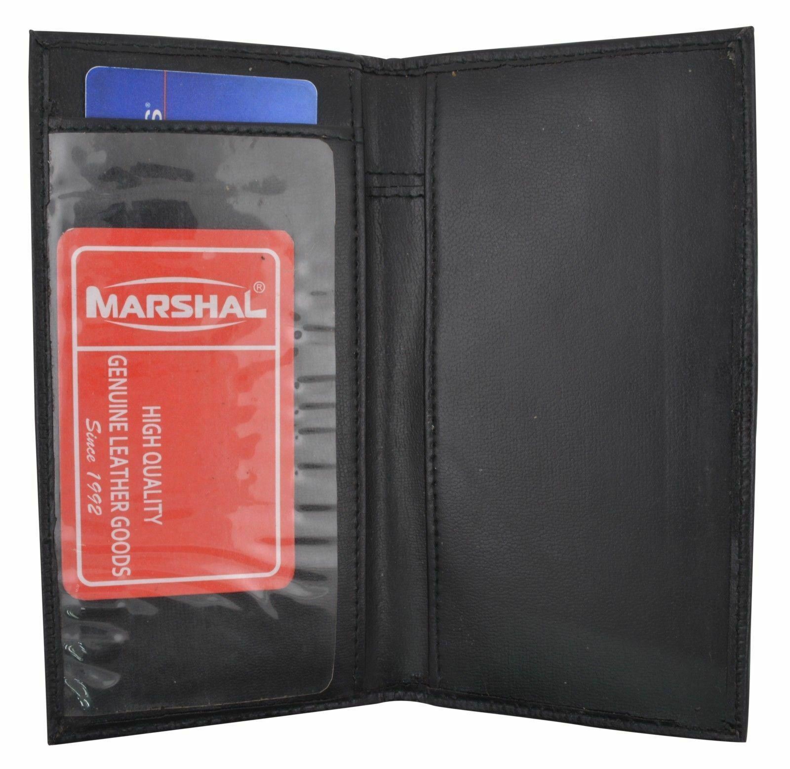 Leather Basic Checkbook Cover Holder Slim Plain Mens Womens Many Colors New