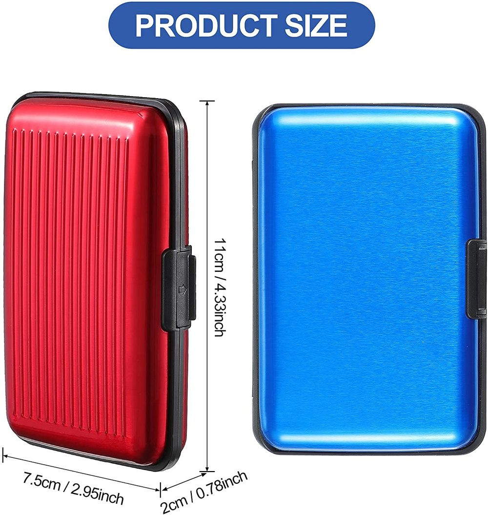 Credit Card Protector,RFID Blocking Aluminum Wallet Women Mens Credit Cards Case