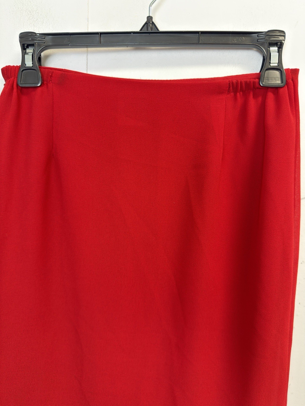 Danny & Nicole 2 Piece Skirt Suit 6P Pleated Career Business Office Dressy Red