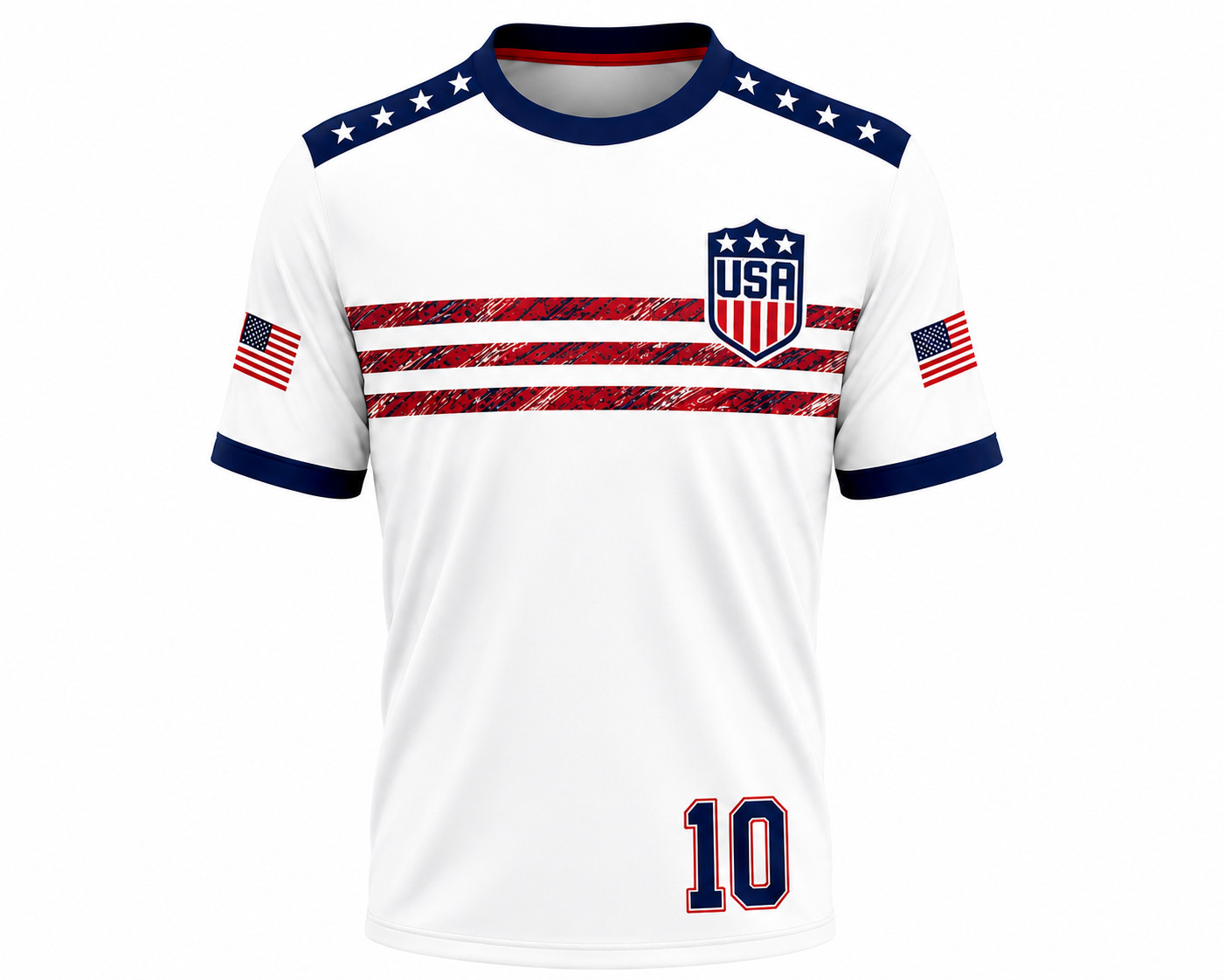 USA Soccer Jersey Custom Name Number Patriotic White Football Shirt Gift