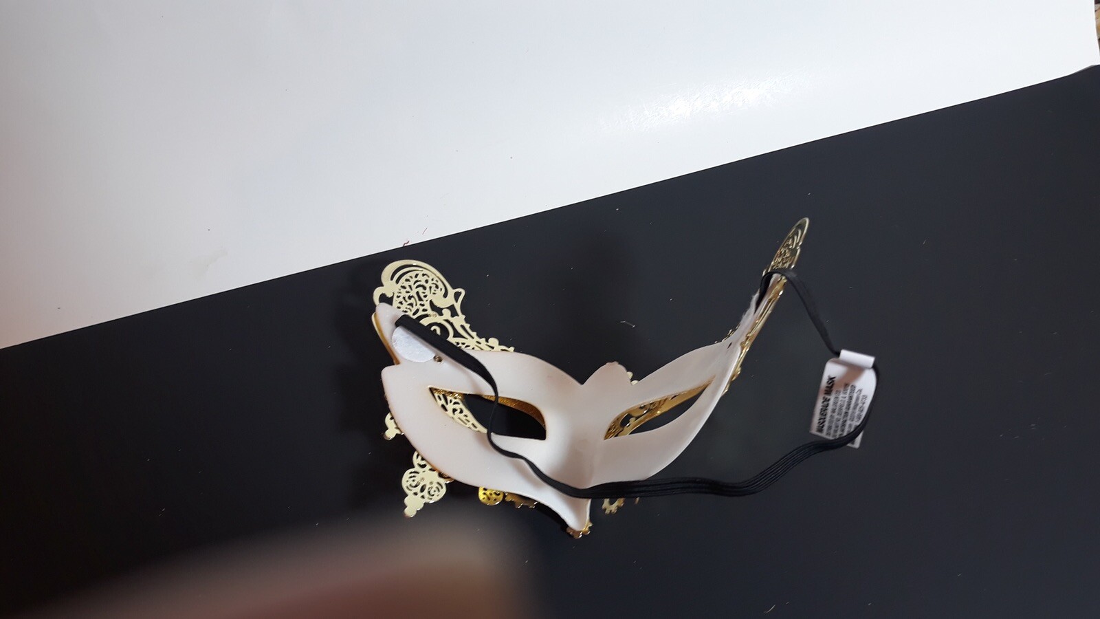 Masquerade Woman’s Eye Mask Light Metal Design With Rhinestones Gold