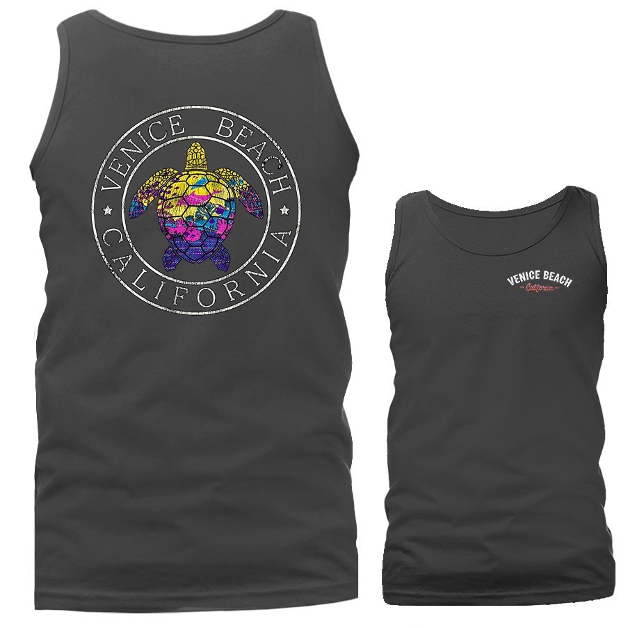 Sunshine & Waves Turtle Venice Beach California Los Angeles Graphic Tank Top