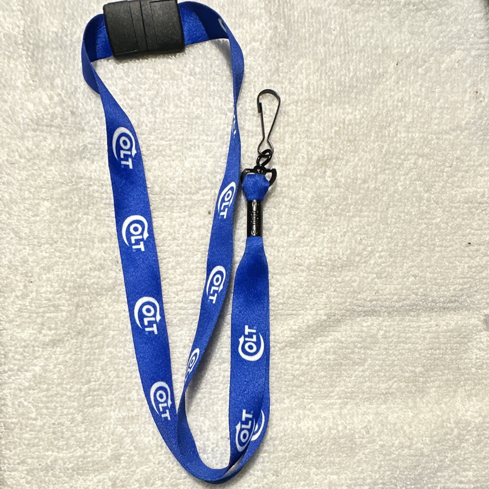 Colt Blue/White Logo Fabric Lanyard ID & Badge Holder, Unisex