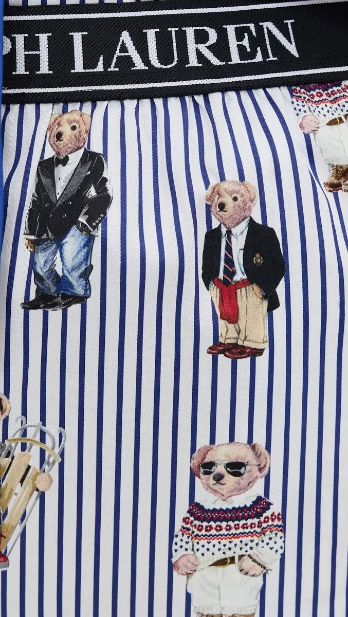 Polo Ralph Lauren Women’s Iconic Bear Madison Pajama Set Size Large