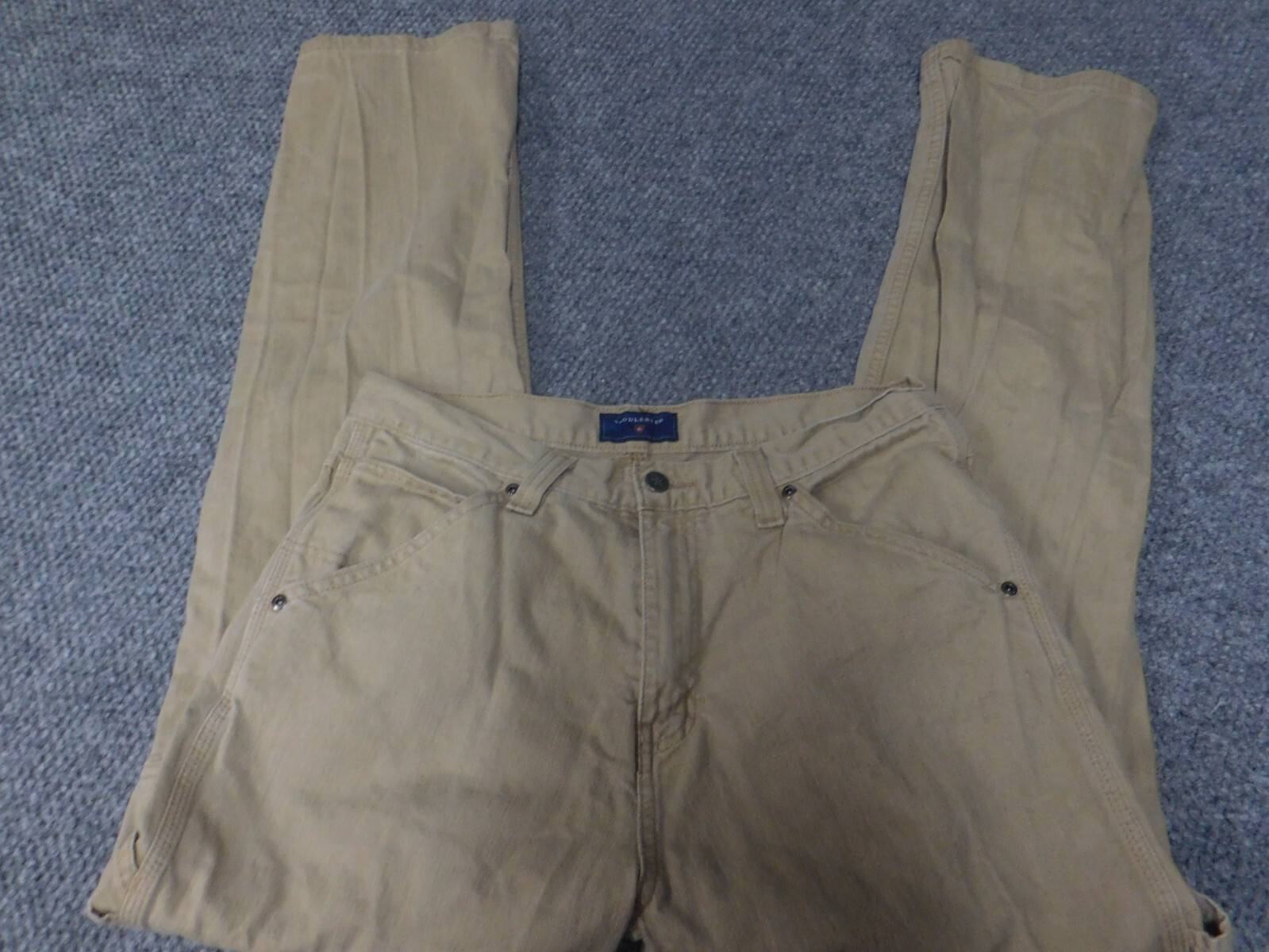 Saddlebred Mens Jeans 30×31 Beige straight blue Denim regular carpenter