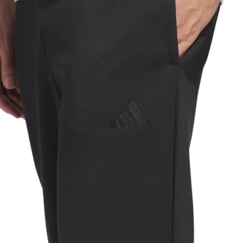 Adidas Fleece Pant with Pockets High Rise Waist elastic tie Open Leg Black/Gray