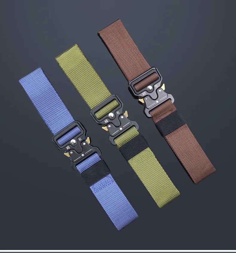 MEN Casual Military Tactical Army Adjustable Quick Release Belts Pants Waistband