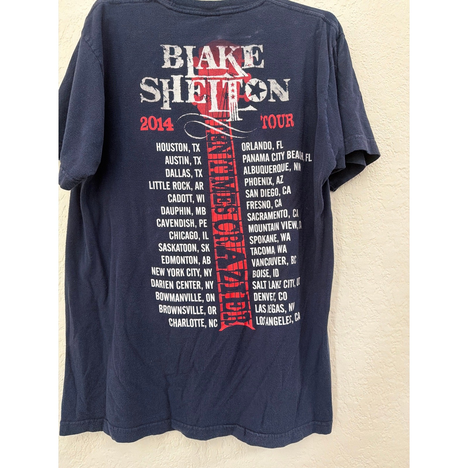 Blake Shelton ten times crazier concert t shirt 2014