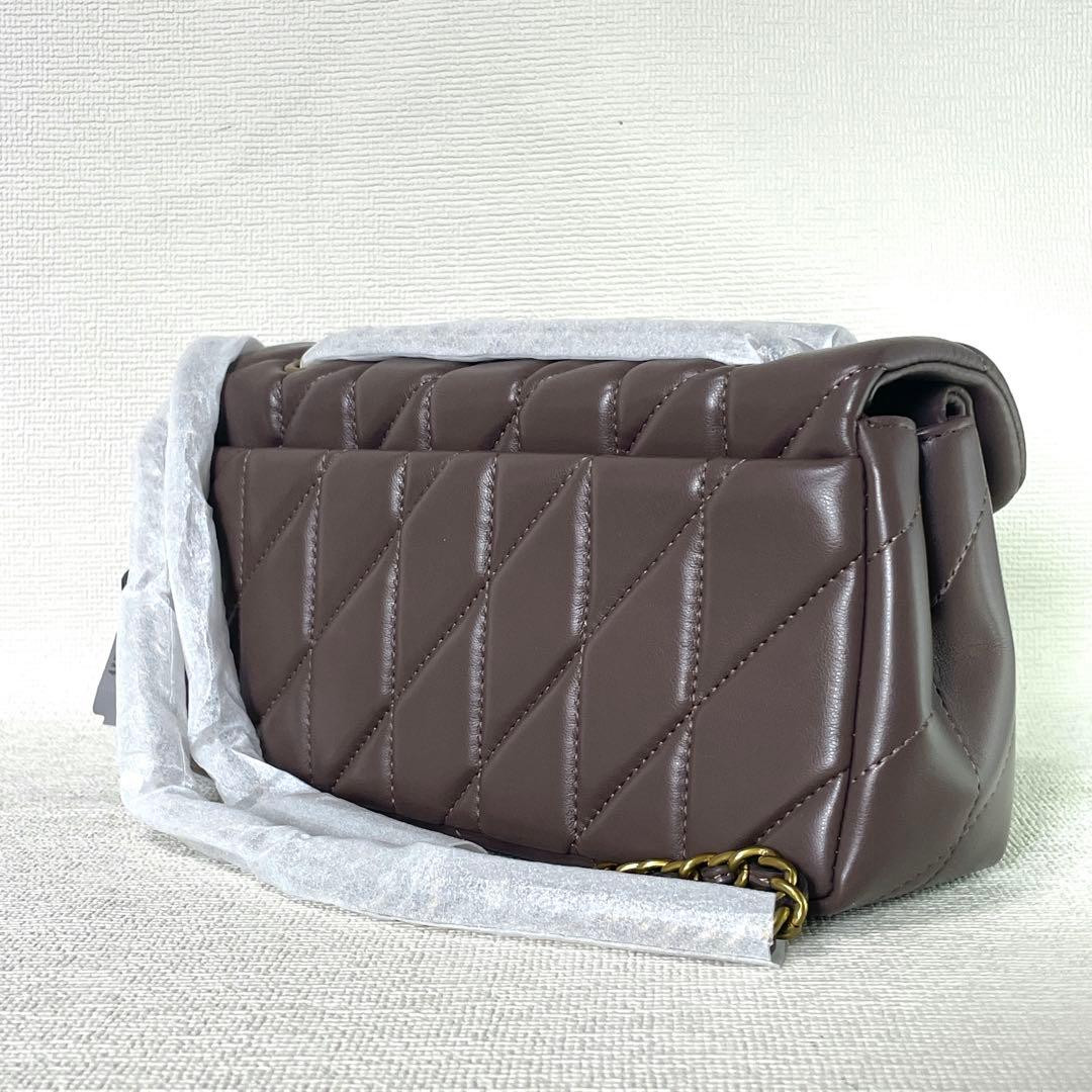 COACH Tabby 26 Quilted Leather Shoulder Bag Brown Crossbody Purse CP149 NEW