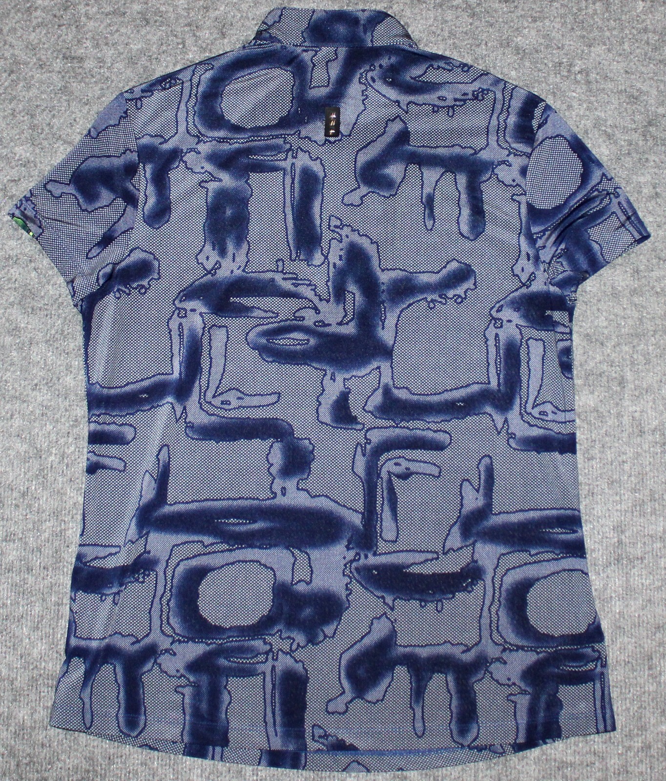 JAMIE SADOCK KIKI SIGNATURE 1/4 ZIP TOP 92121 Shadow Print Golf Blue sz S Shirt