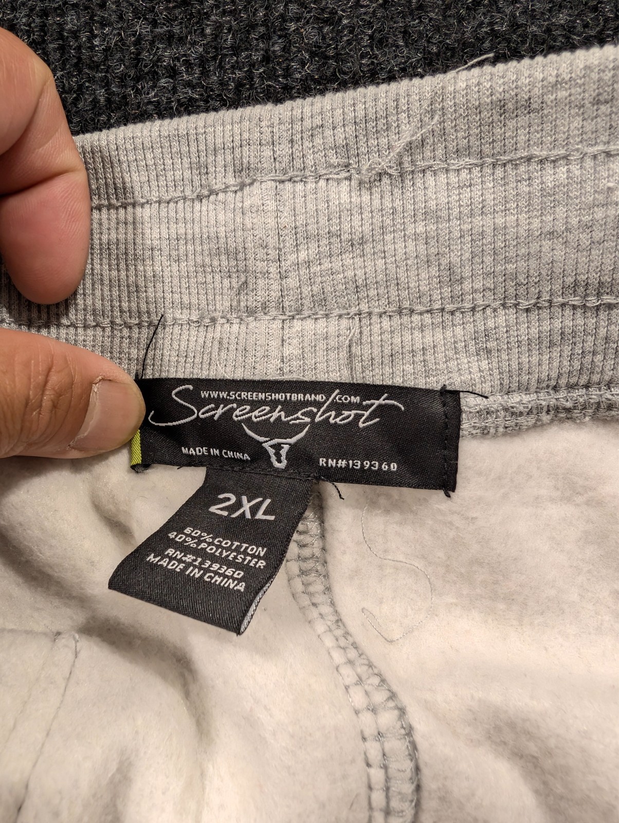 Screenshot men sz 2XL gray crewneck sweatshirt bear jogger pants track suit set