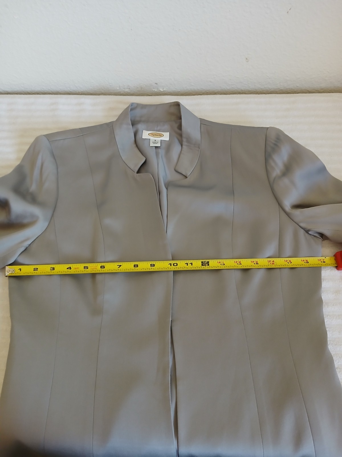 Talbots Women’s Blazer Silk Blend Grey Size 8 Office Career Professional