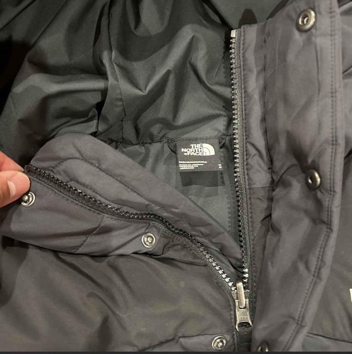The North Face 600 Black Grey Puffer Jacket