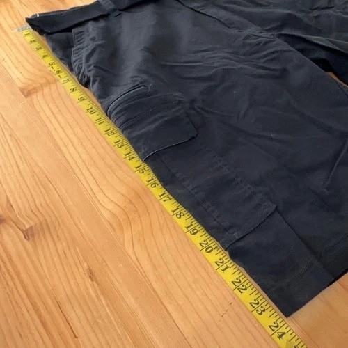 Wearfirst Cargo Short Men Stretch Flex Waistband D-Rig Belt Pockets Black