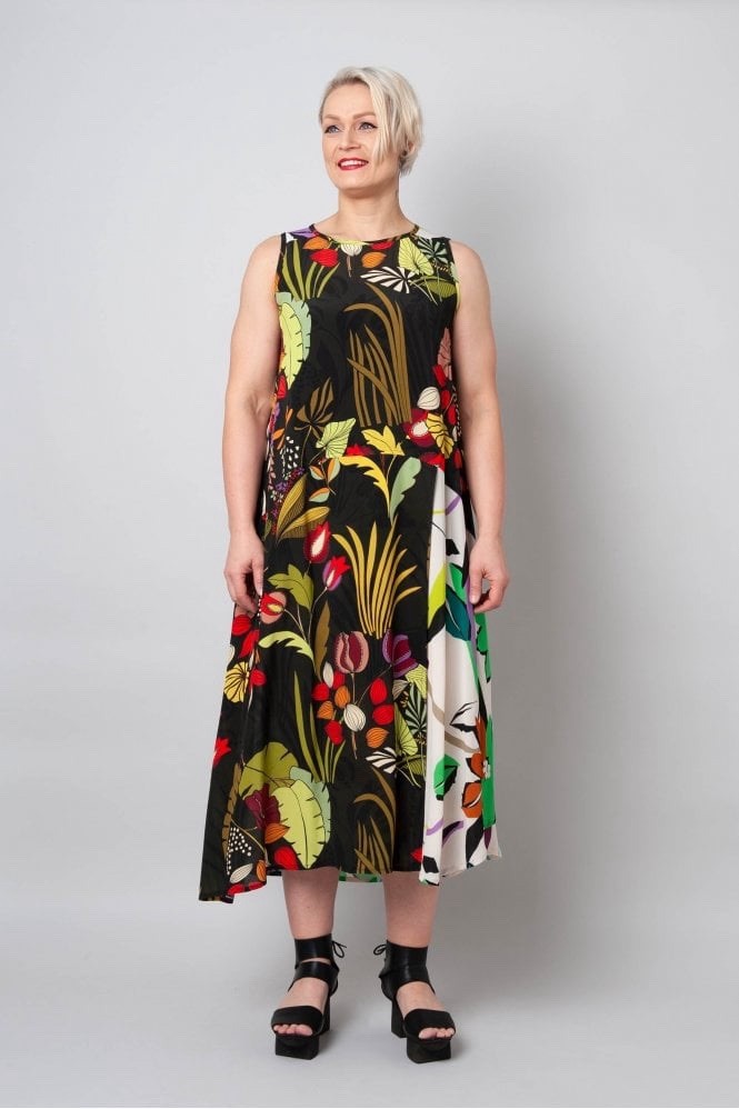 Alembika Womens Dress Size 2 US 8 Colorblock Lagenlook Artsy Boho Summer Chic
