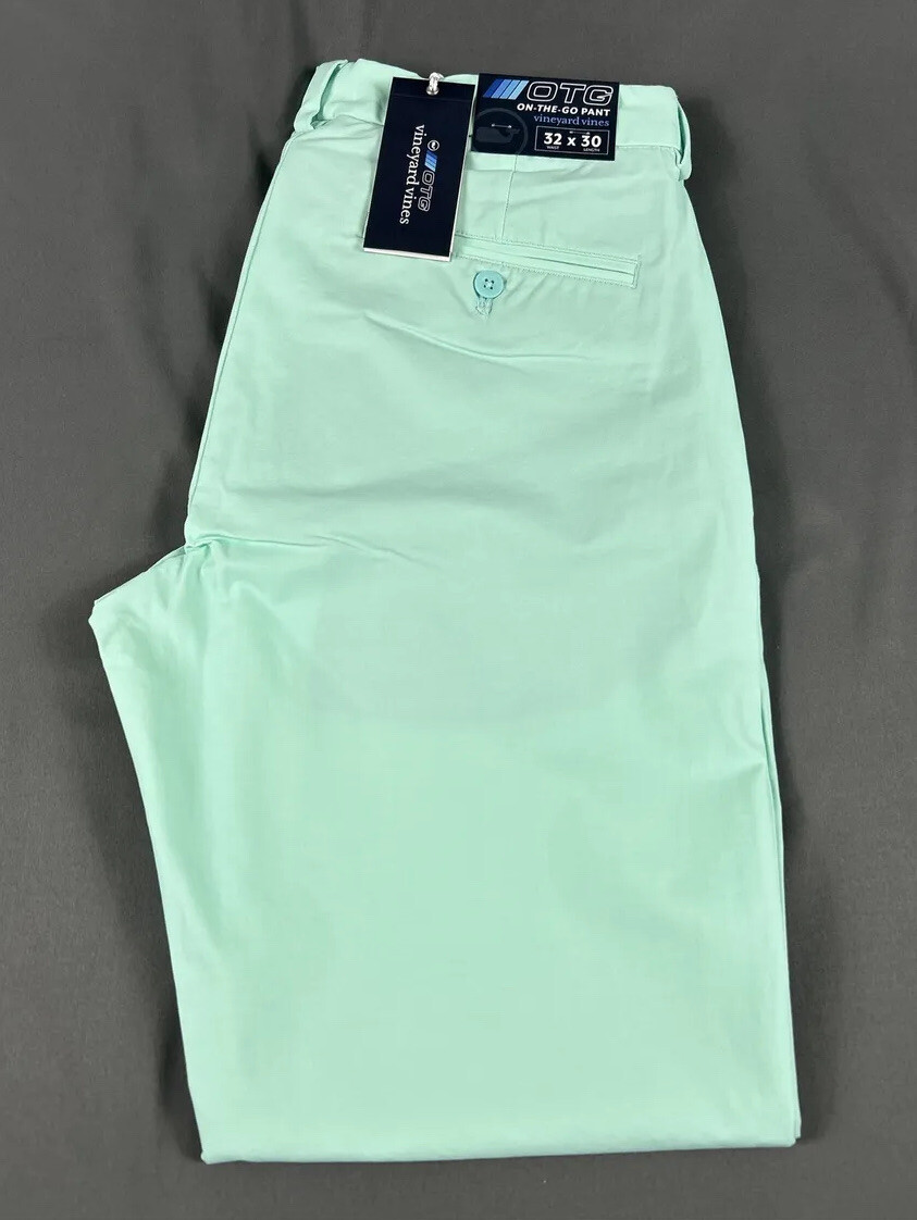 Vineyard Vines Golf Pants Performance On The Go 32 x 30 Crystal Blue $125