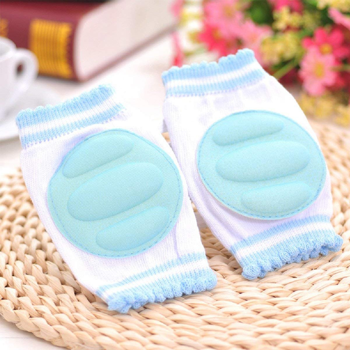 3 Pairs Baby Knee Pads for Crawling – Adjustable Breathable Waterproof Safety Pr