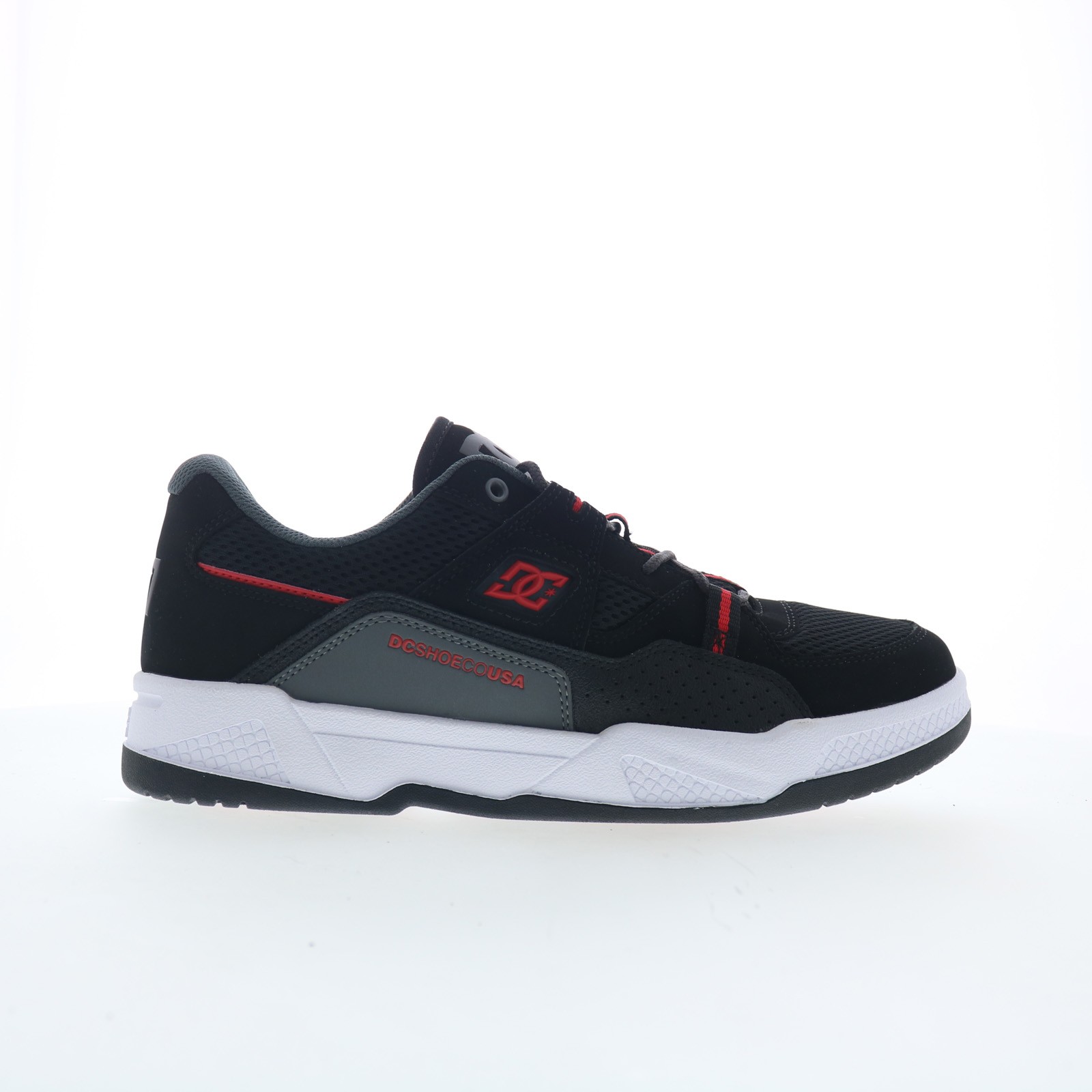 DC Construct DC01659061-BLKRED Mens Black Skate Inspired Sneakers Shoes