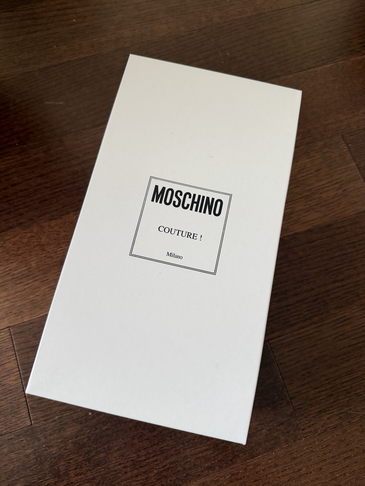 Moschino Women’s Black Leather Slip-On Ballet Flats Round Toe Logo EU37.5