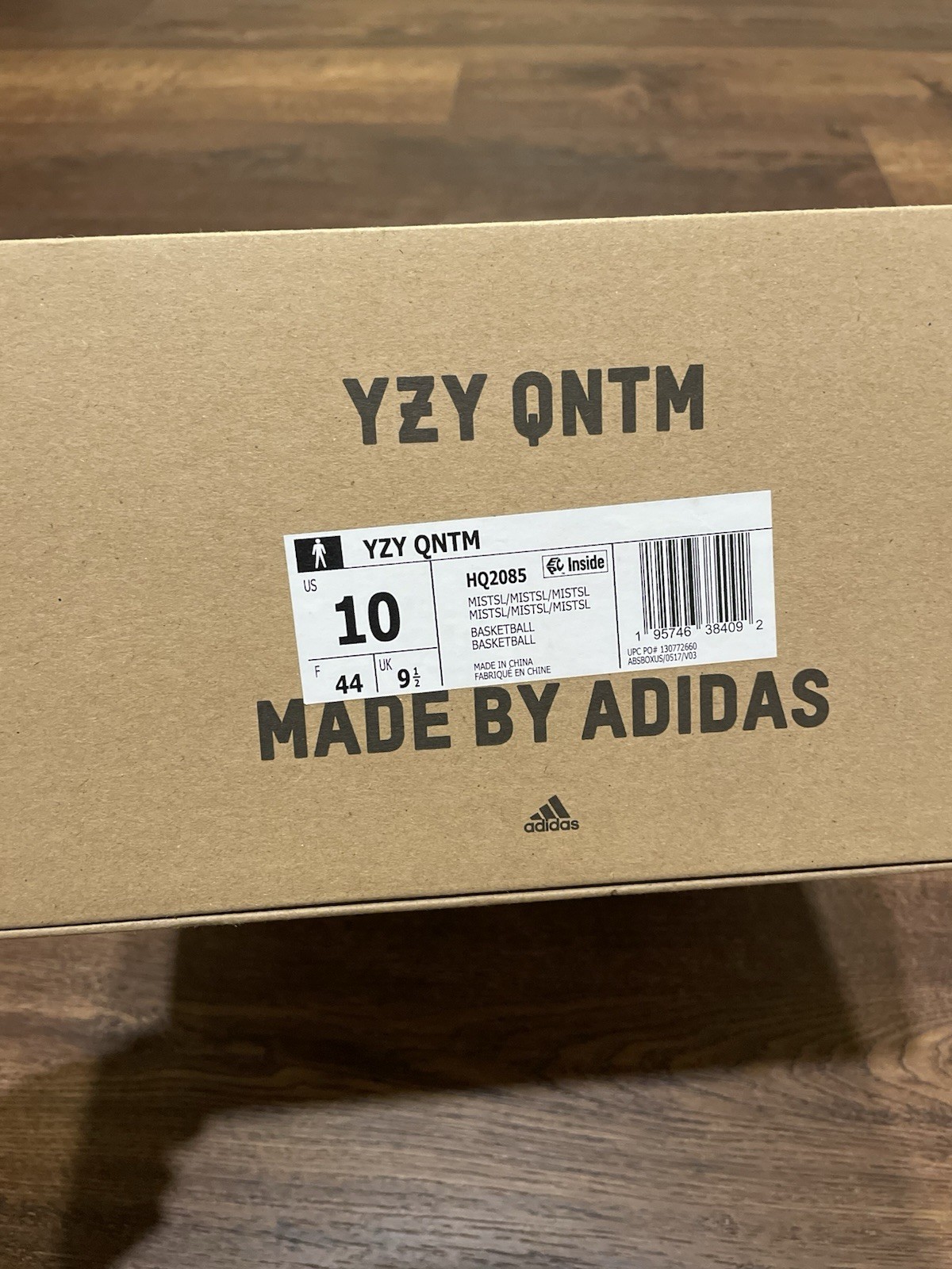 Adidas Kanye Yeezy YZY QNTM Men’s Size US 10 UK 9.5 Mist Slate With Box