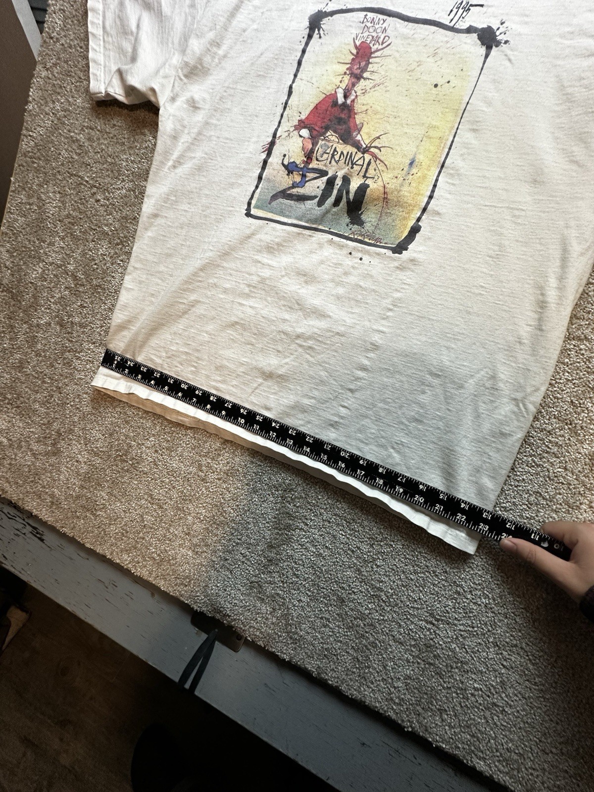 1995 Bonny Doon Vineyard – Cardinal Zin – Ralph Steadman Art – M’s XL T-Shirt