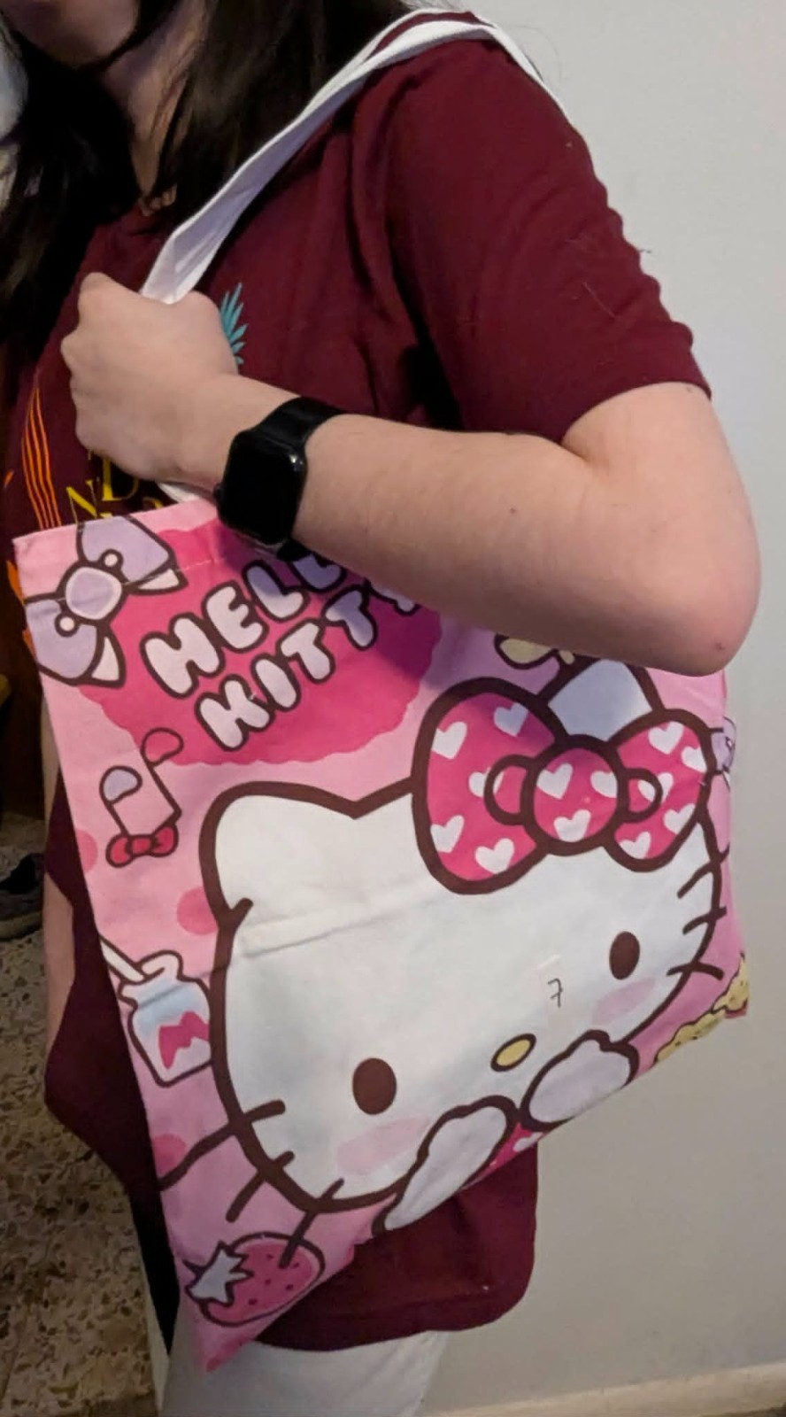 Adorable Hello Kitty Canvas Shoulder/ Tote Bag 13in x 15in