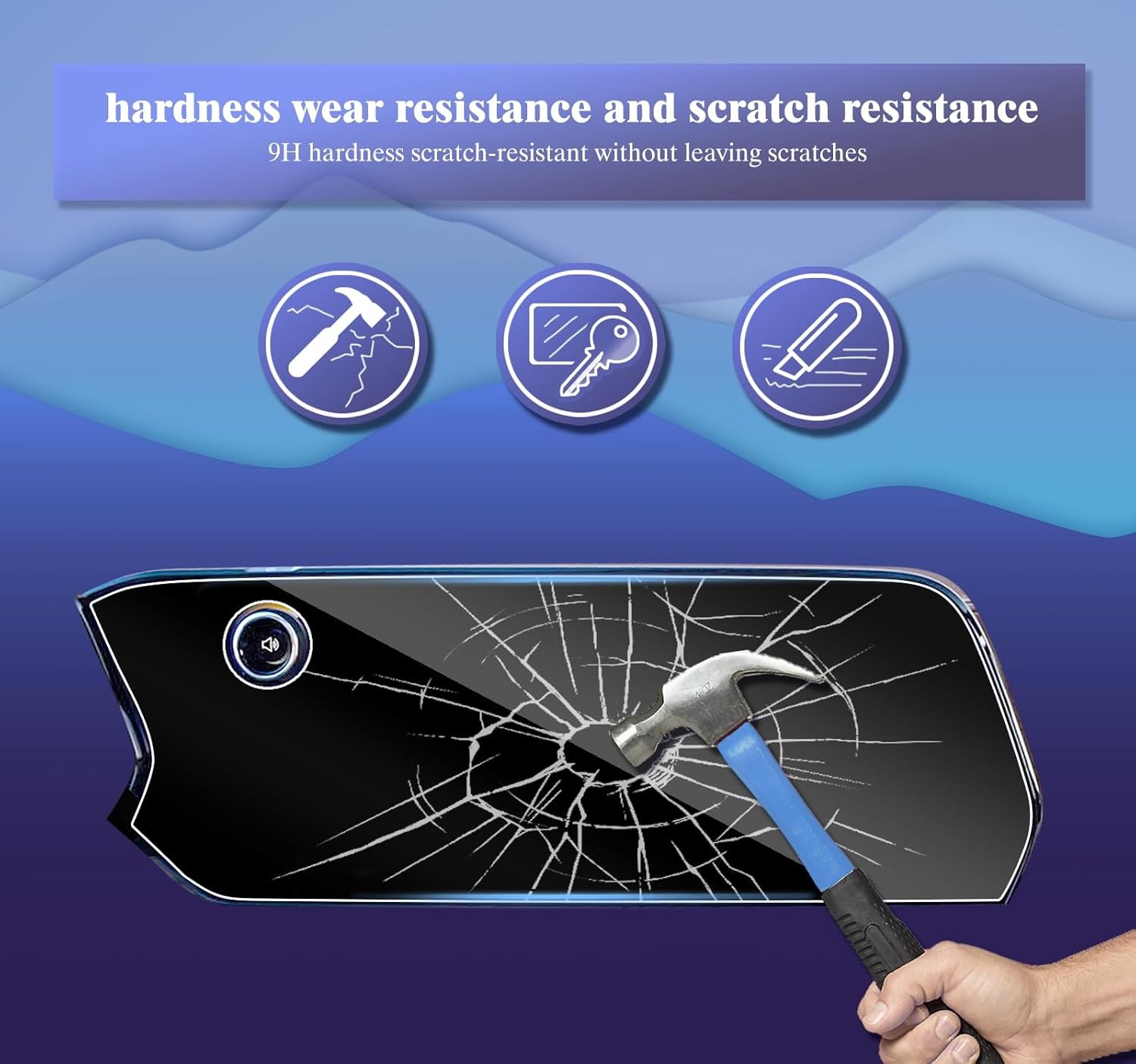 4PC Screen Protector 2025 Tahoe Suburban 17.7″+11″+12.6″ Tempered Glass