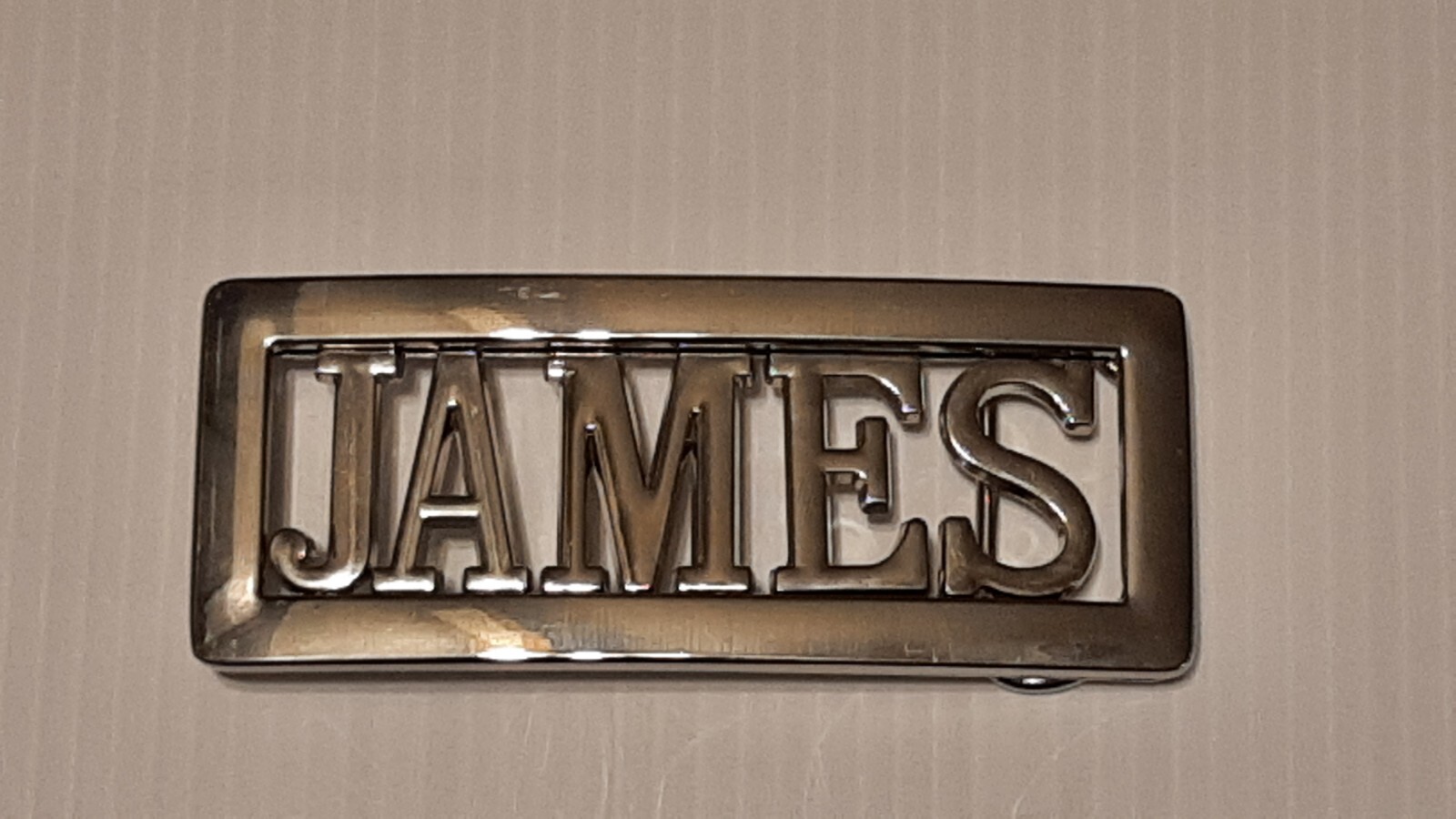 JAMES Custom Personalized Name Belt Buckle -Put your name or word on Buckle