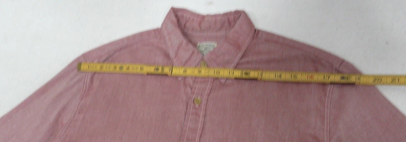 J Crew Work Shirt Mens M Washed Red Button Down Cotton Diagonal Twill Brushed