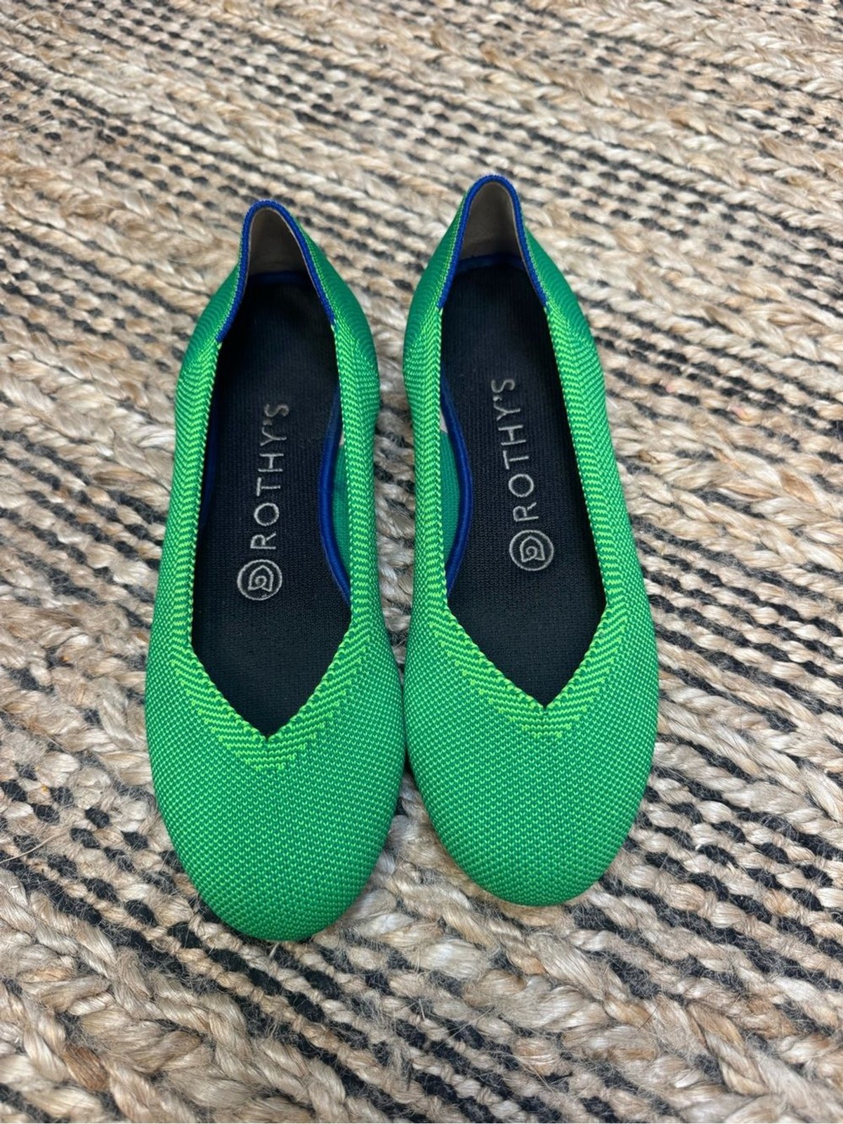 Rothy’s Women’s the flat jelly bean Green 6.5 limited edition