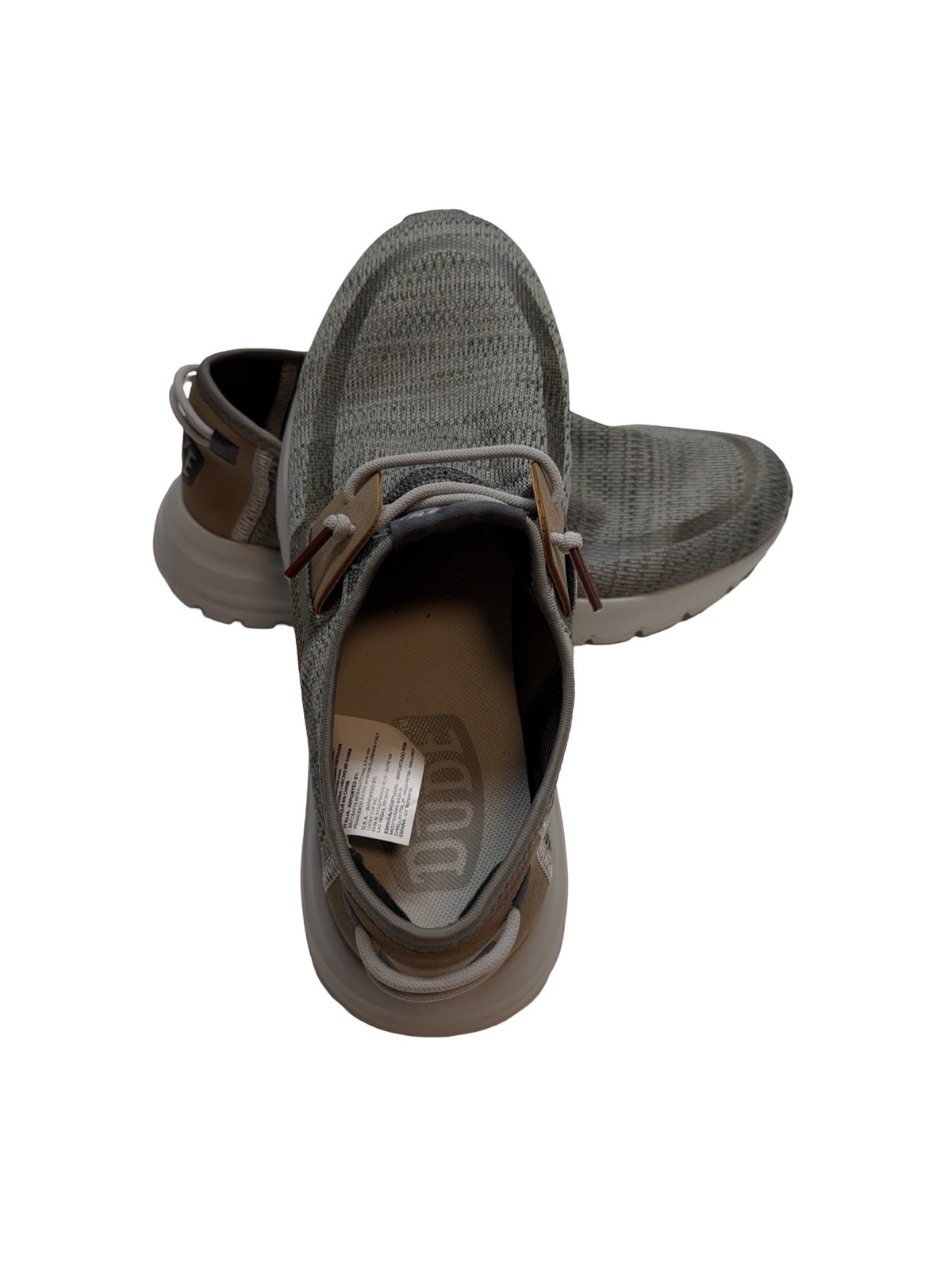 Hey Dude Sirocco M Grey Mix Knit Slip On Sneakers 40140-1LJ Size 8 New No Tags