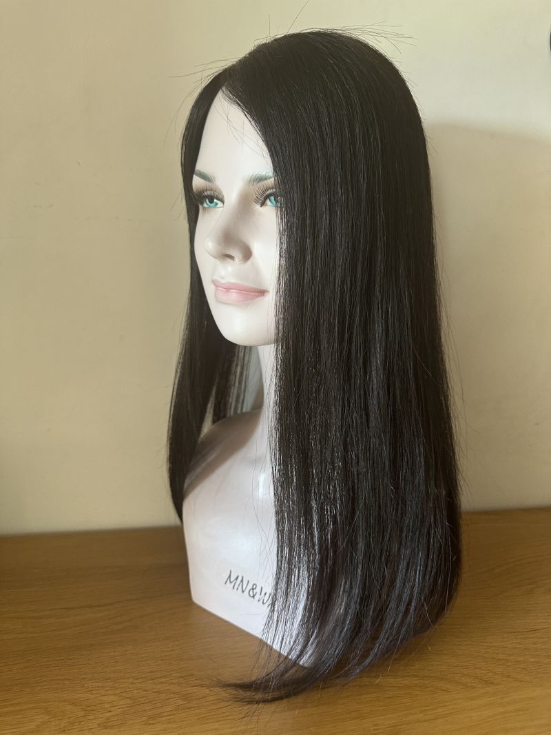 5.5″x6.3″ Left/Right/Middle Silk Top Part Best Virgin Human Hair Topper 10″~18″
