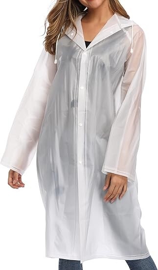 Unisex Adult Waterproof Raincoat Rain Coat Hooded Jacket Poncho Rainwear Camping
