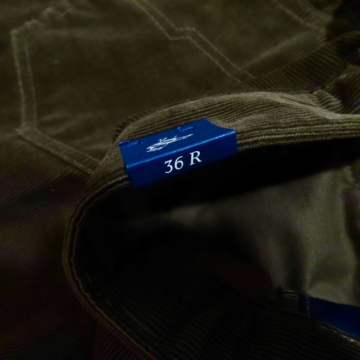 Mens Faconnable 5 Pocket Pants 36R Green Corduroy Cotton Straight Leg 36×33.5