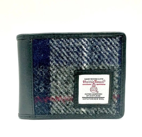 Maccessori Harris Tweed & Vegan Leather Bi-fold Wallet for Men and Women