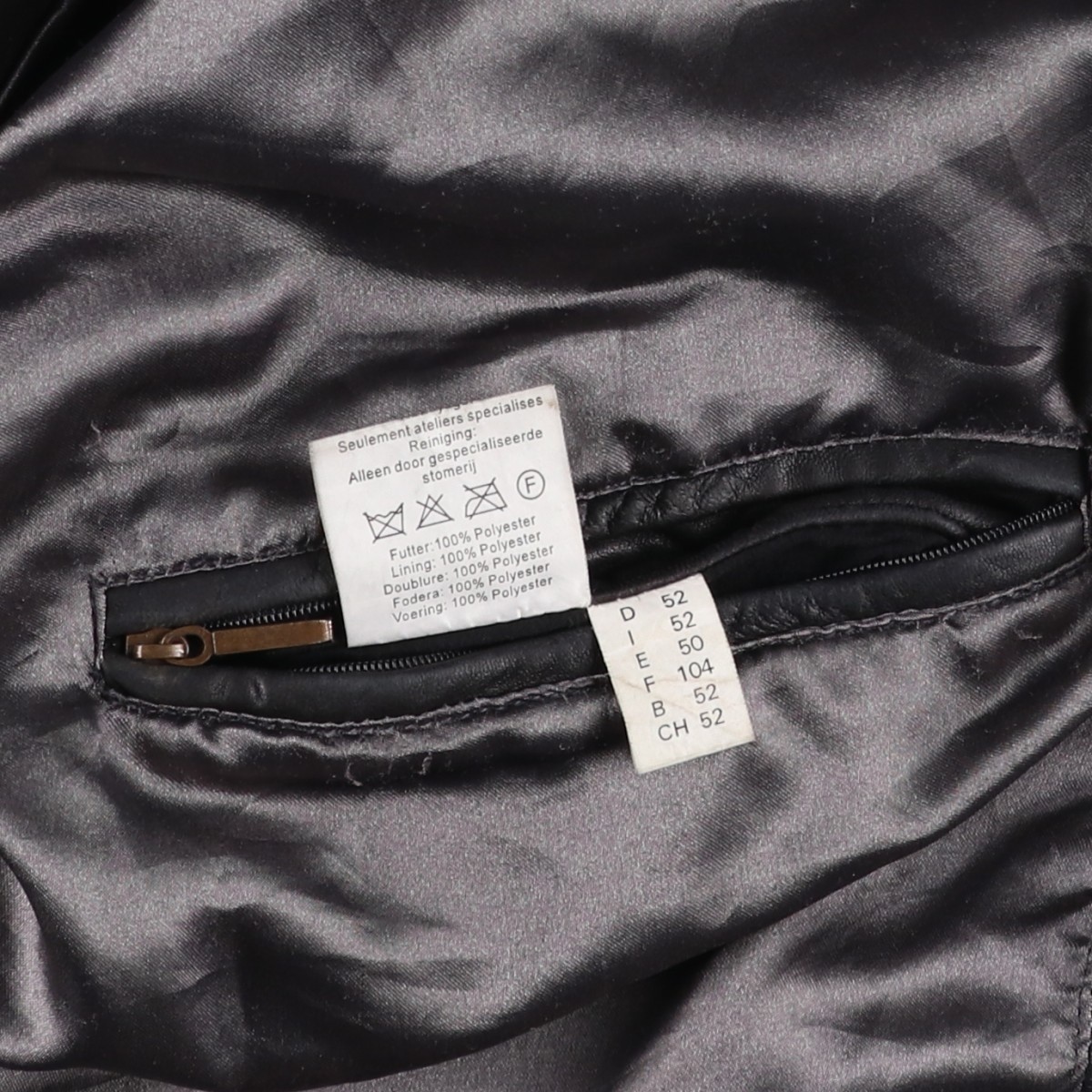 Used MARCUCCI swing top type leather blouson men’s size L equivalent