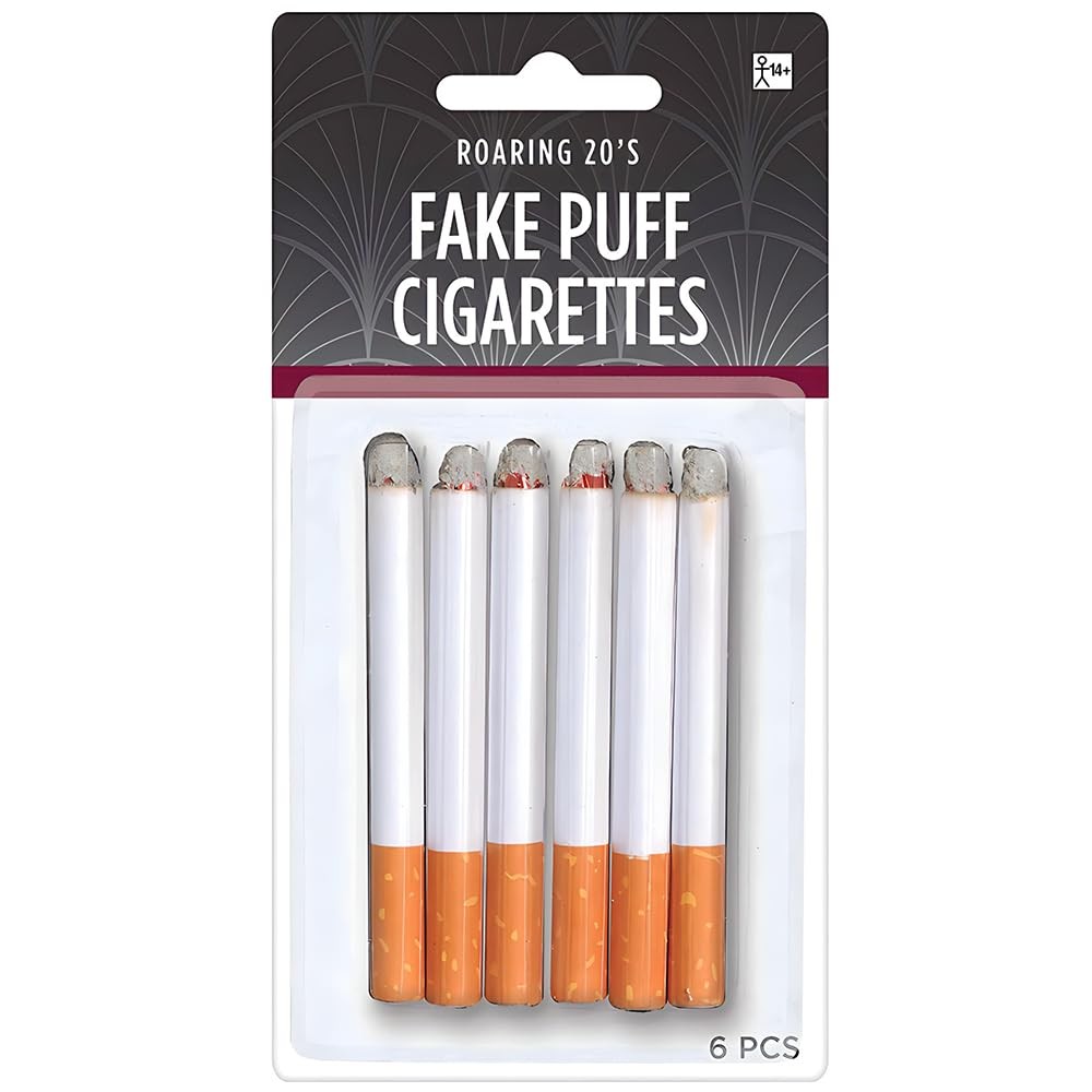 Fake Puff Cigarettes Costume Accessory – 3.25″, 6 Count – One Size, White