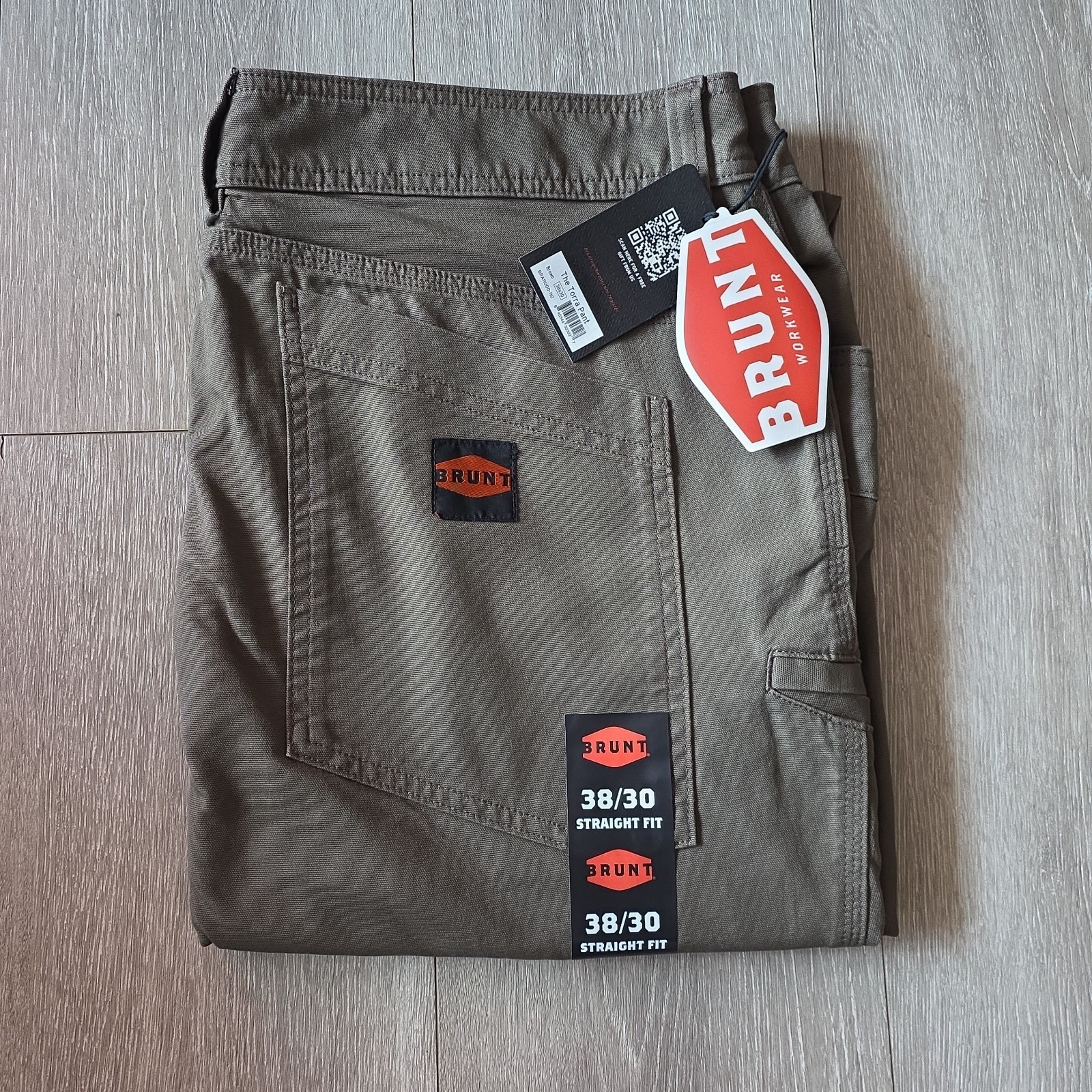 Brunt Workwear Torra Work Pants, Brown Size 38X30