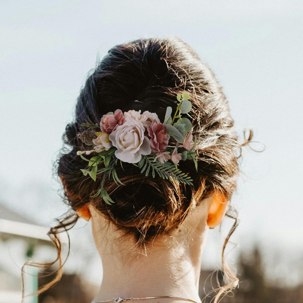 Decorative Wedding Hair Accessories White Bridal Hair Side Comb for Women