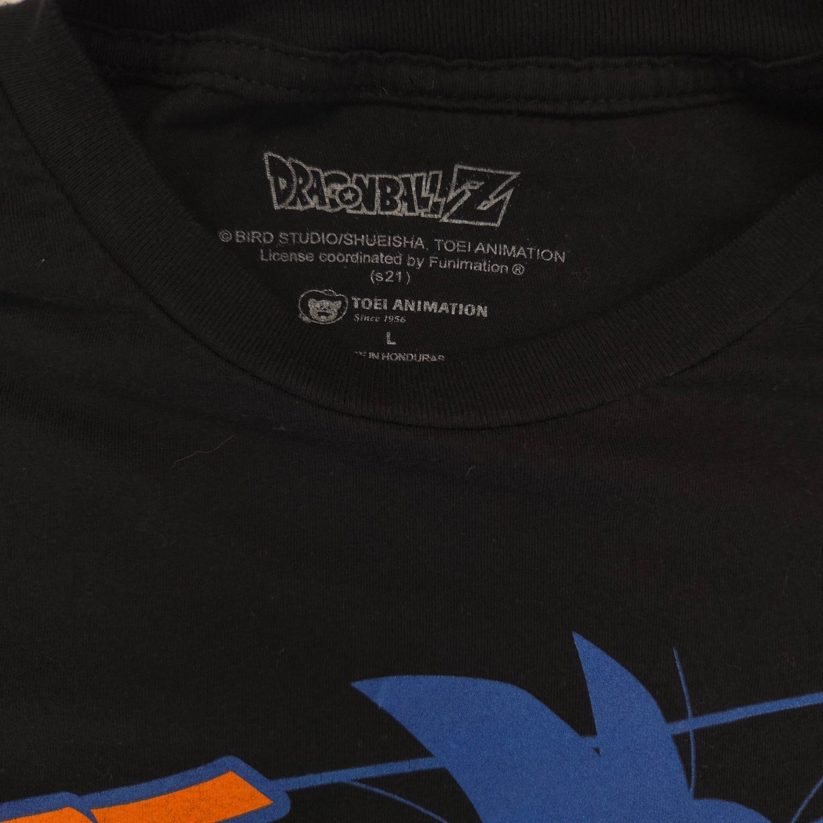 Dragon Ball Anime Crew Neck Graphic Casual T Shirt Adult Mens Size Large L Black