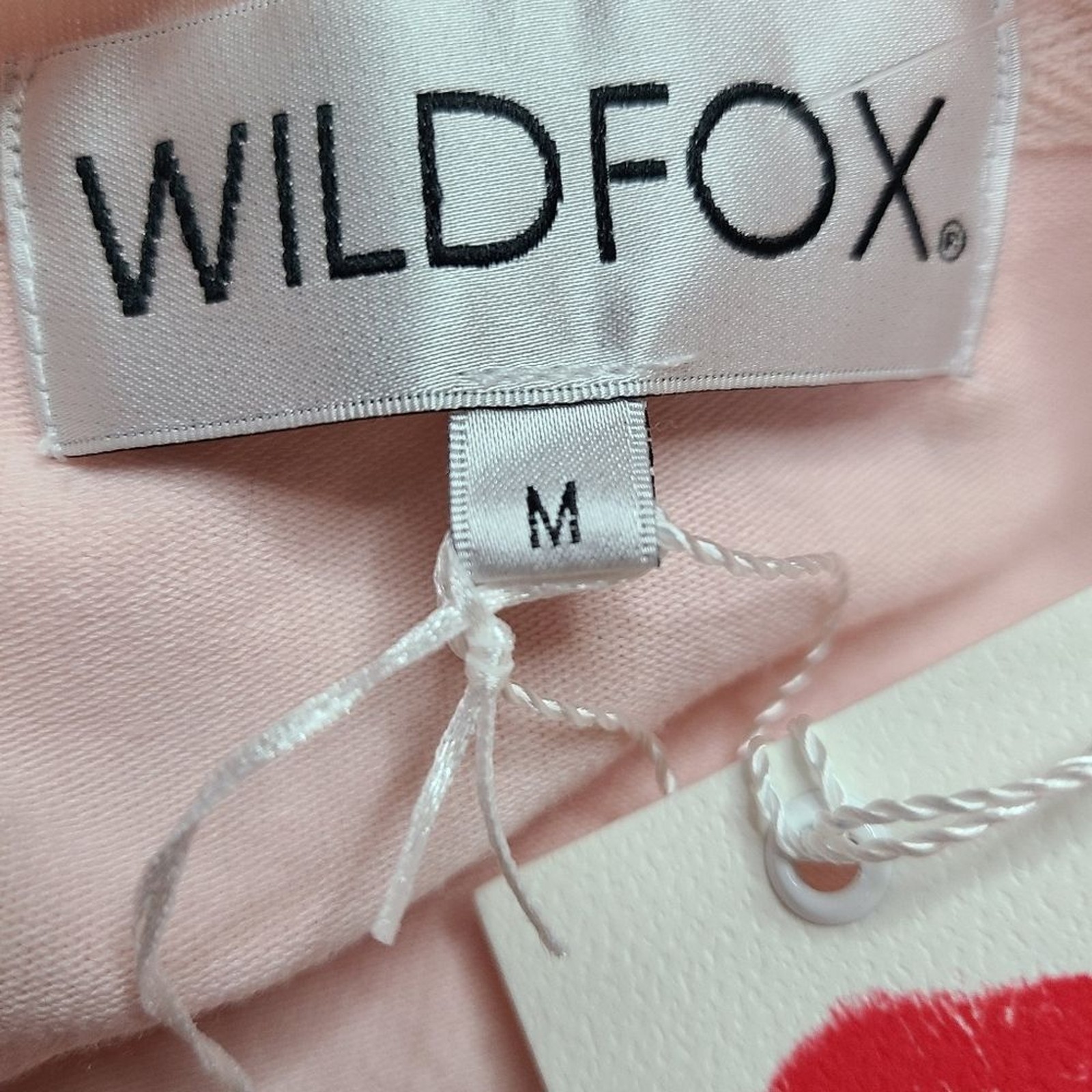 WILDFOX Size Medium Powder Pink Tie-Dye Lonely Hearts Club Sweatshirt NWT