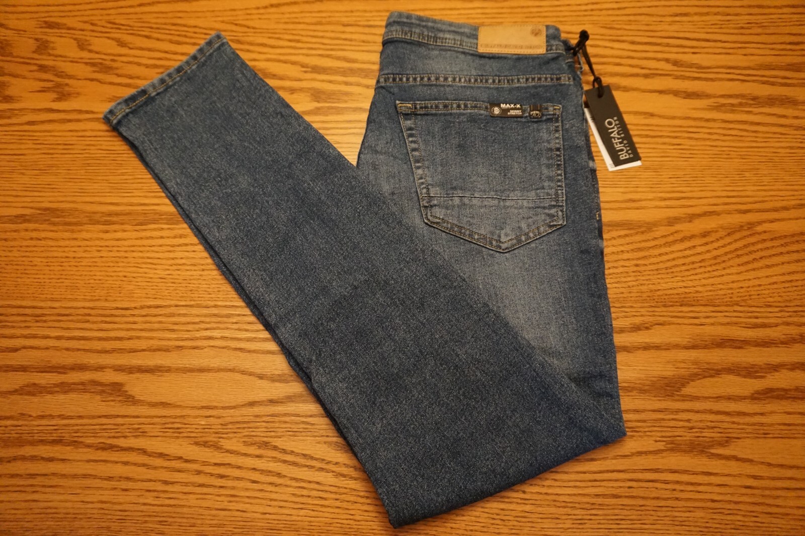 NWT MEN’S BUFFALO DAVID BITTON JEANS Max-X Skinny Stretch Authentic Worn $109
