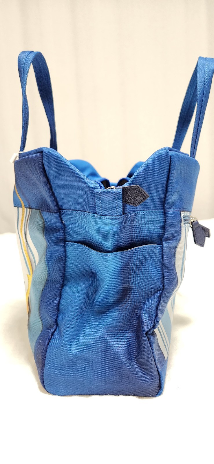 Women’s Blue Stripe Crossbody Bag Top Handle Shoulder Tote Purse Travel New