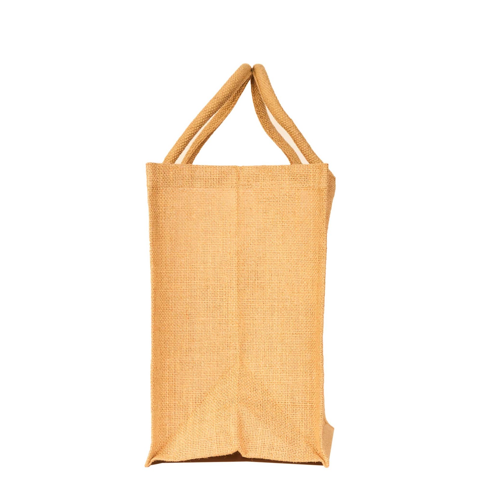 JUCOBEE Jute Reusable Shopping Tote Bags 12″H x 12″L x 8″W – Set of 12