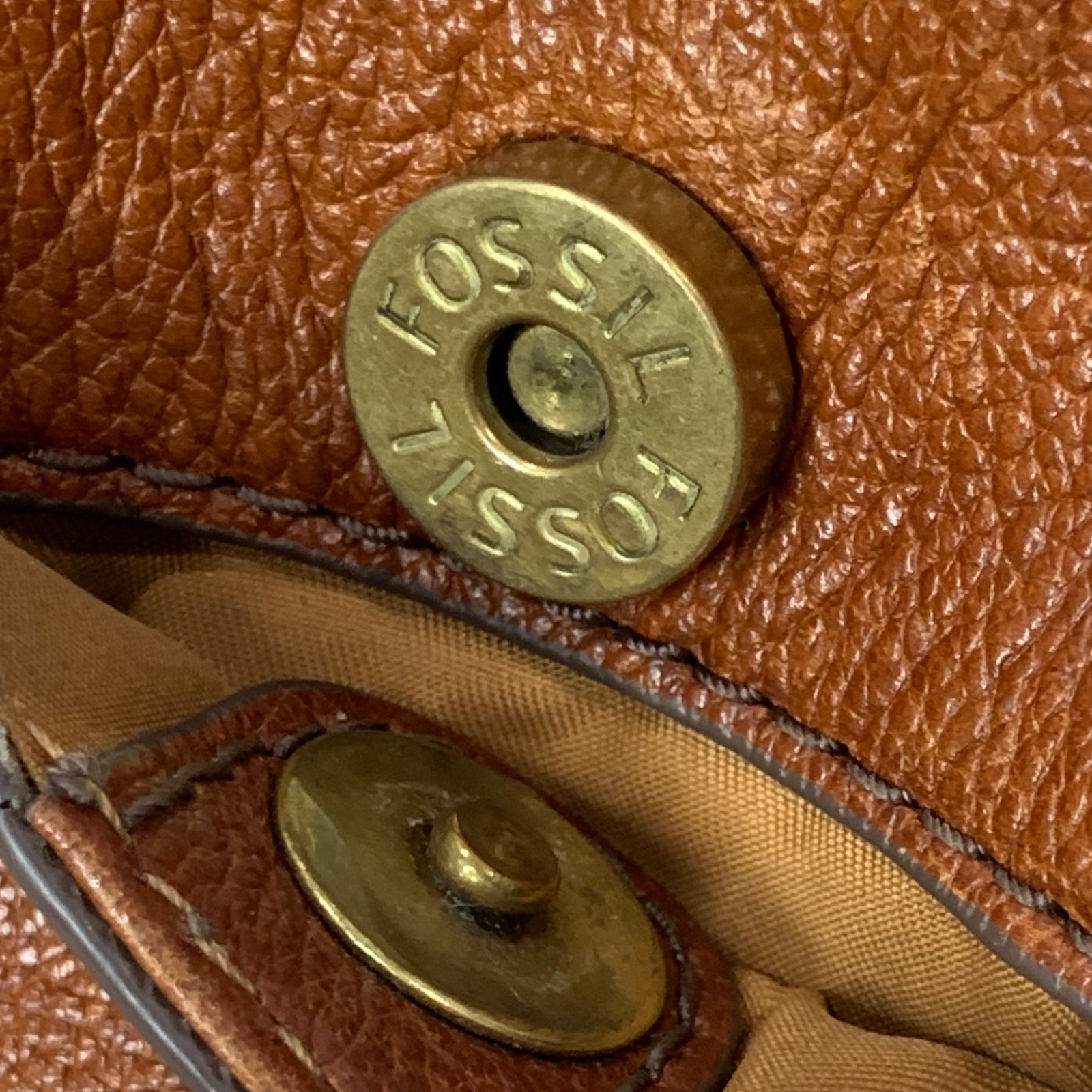Fossil Amelia Hobo Crossbody Shoulder Bag Brown Leather SHB1819 Distressed